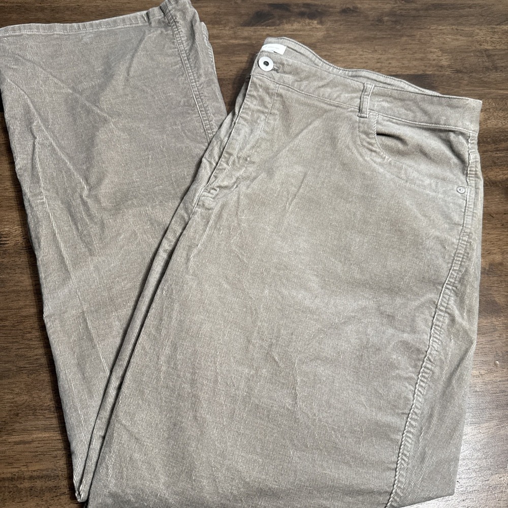 J. Jill Women's Plus Size 24 TanCorduroy 5-Pocket Style 29 in Inseam Brown Pants